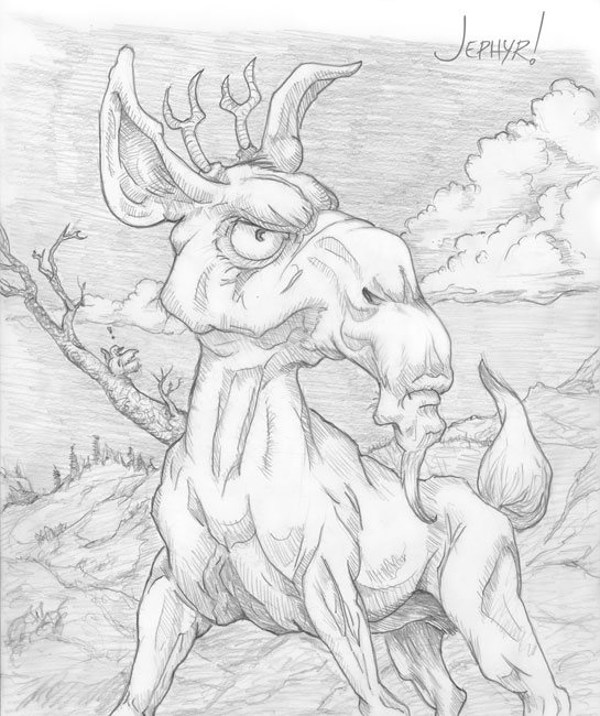 "That's What I Thought; - Pencil Drawing - Copyright 2019, Jephyr (Jeff Curtis), All Rights Reserved